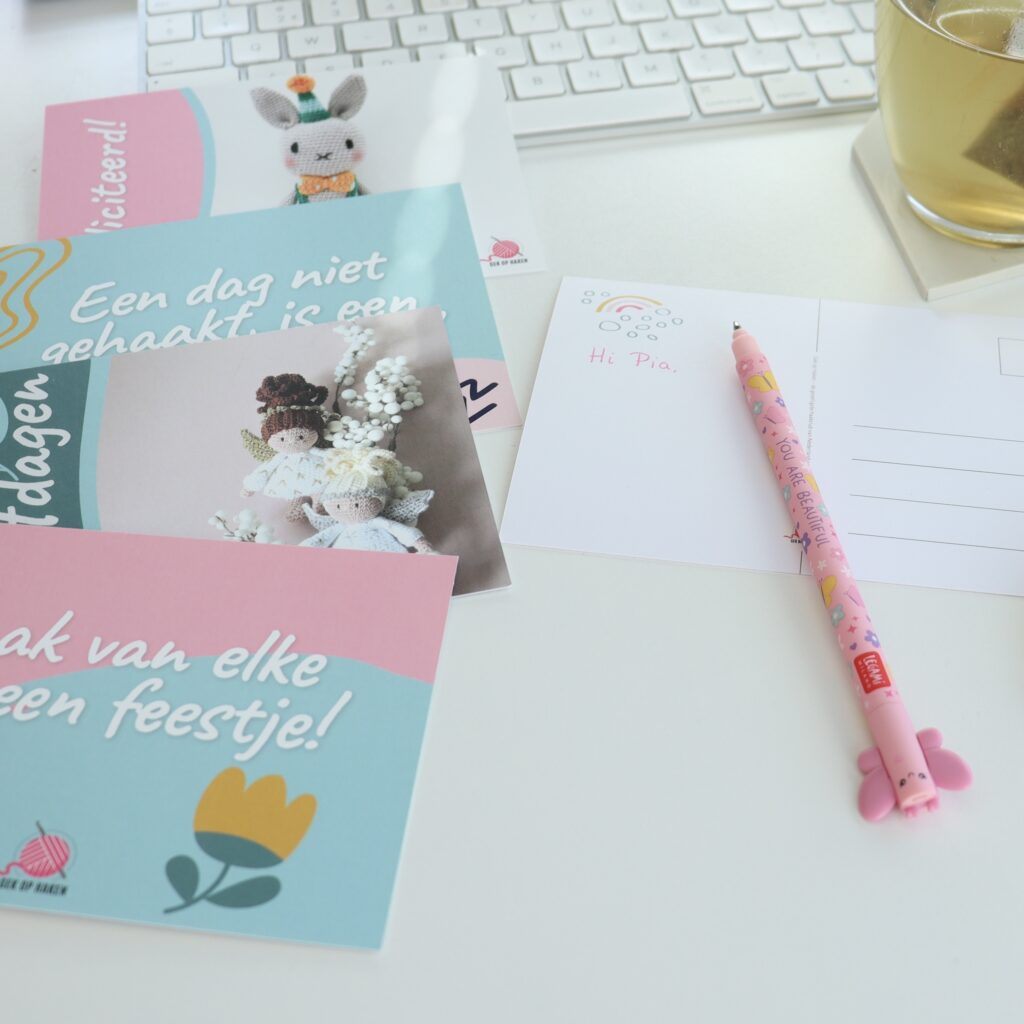 Ansichtkaarten Gek op Haken combideal thema Zomer en Happy (+ gratis stickervel!) - Afbeelding 2